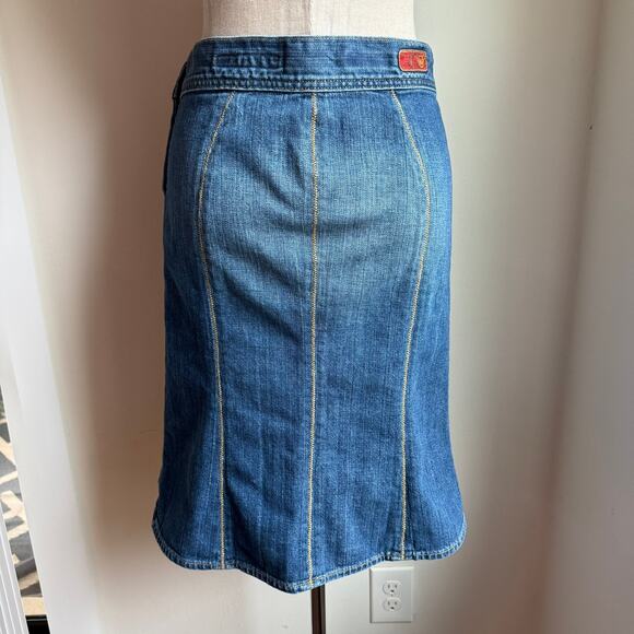 AG Adriano Goldschmied Denim Skirt 'The Frontier' Size 28 Made in USA Cotton - Picture 4 of 11